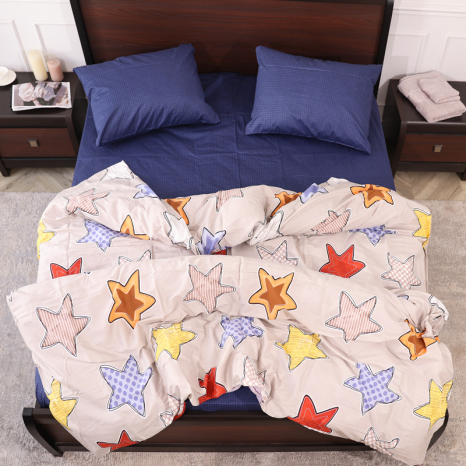 Полуторный набор постельного белья 150*220 из Сатина №064AB Черешенка™