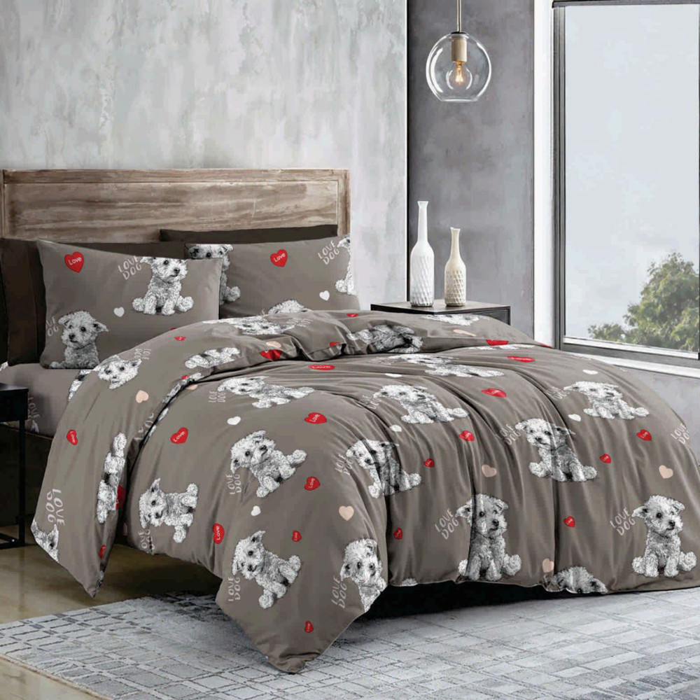 Ткань для постельного белья Бязь "Gold" Lux GL11570mocco