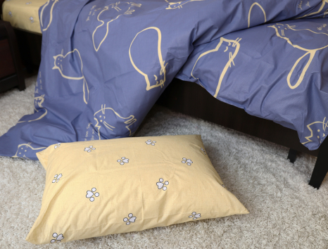 Полуторний набір постільної білизни 150*220 із Бязі "Gold" №154213AB Черешенка™