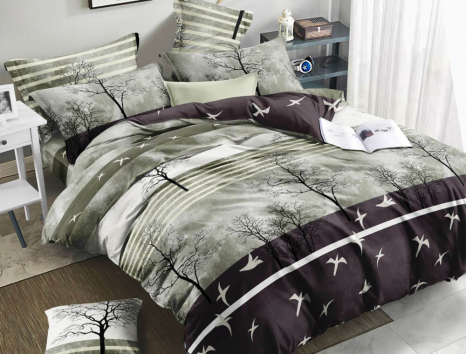 Євро-максі набір постільної білизни 200*220 із Ранфорсу №183123 Черешенка™