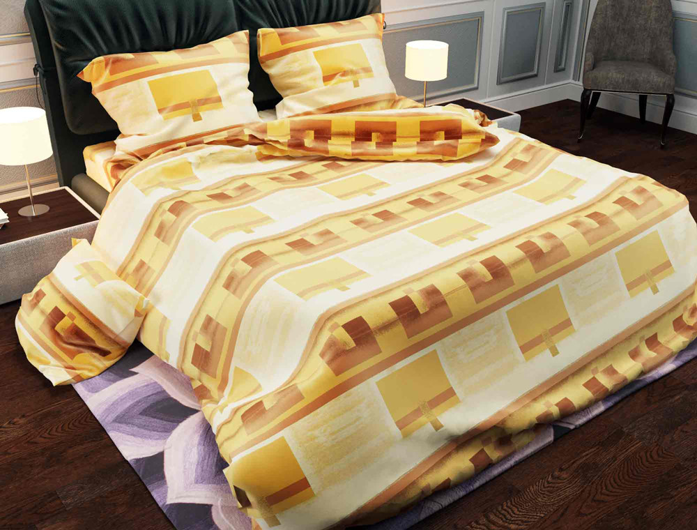 Ткань для постельного белья Бязь "Gold" Lux "Геометрический принт" GL711