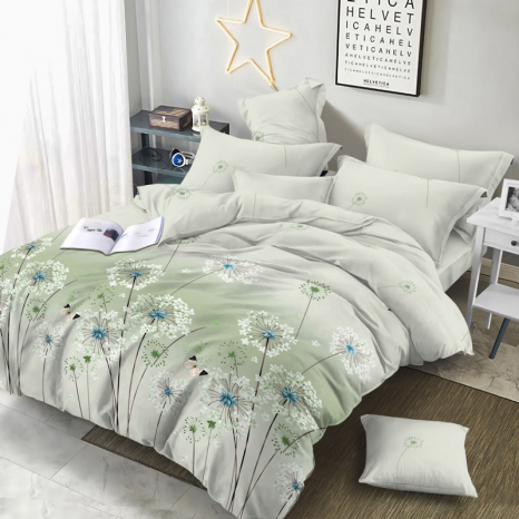 Тканина для постільної білизни Бязь "Gold" Lux GL3531green-gold