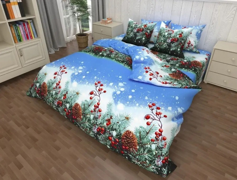 Сімейний набір постільної білизни із Бязі "Gold" №157566 Черешенка™