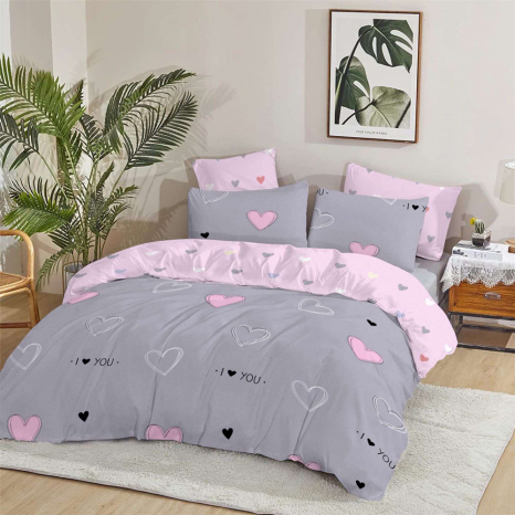 Ткань для постельного белья Бязь "Gold" Lux GL50967pink (A+B) - (50м+50м)