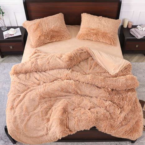 Евро-макси набор постельного белья 200*230 Плюш Травка №EL-08 Черешенка™