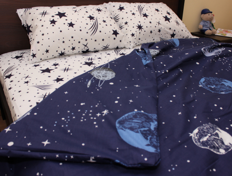 Сімейний набір постільної білизни із Ранфорсу №182207AB Черешенка™