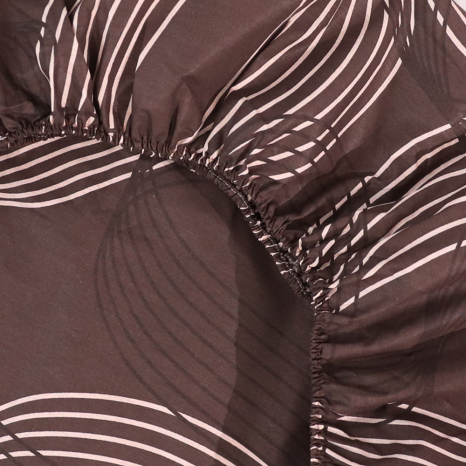 Простирадло на резинці (160*200*25) коричневого кольору №661180