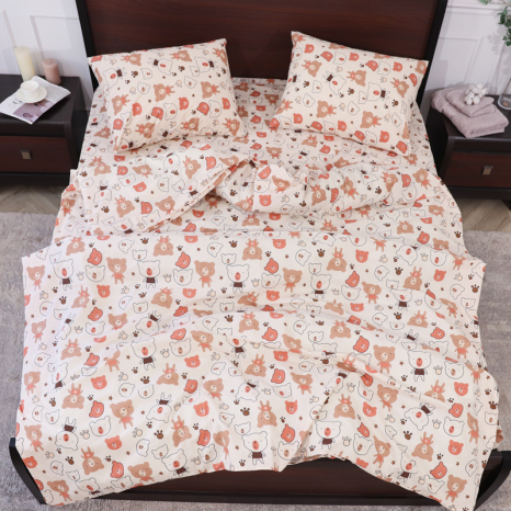 Семейный набор хлопкового постельного белья из Бязи "Gold" №151501 Черешенка™