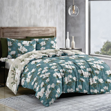 Тканина для постільної білизни Бязь "Gold" Lux GL11950green (A+B) - (50м+50м)