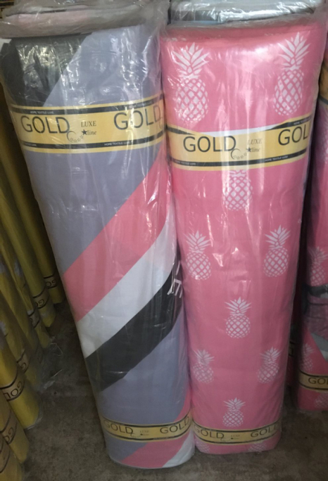 Тканина для постільної білизни Бязь "Gold" Lux "Ананас (рожевий)" GL1562 (A+B) - (50м+50м)