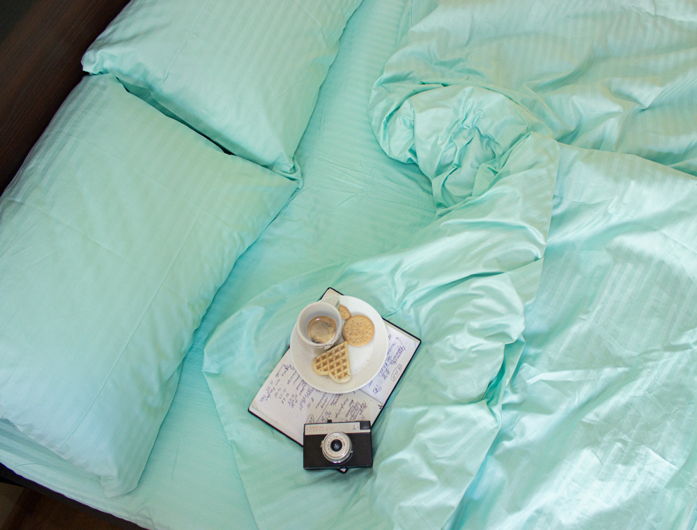 Сімейний набір постільної білизни зі Страйп Сатину №50555 Черешенка™