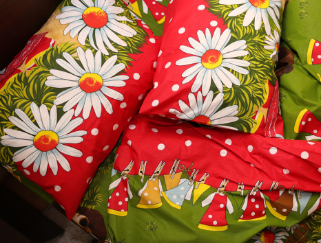 Полуторный набор постельного белья 150*220 из Бязи "Gold" №16522 Черешенка™