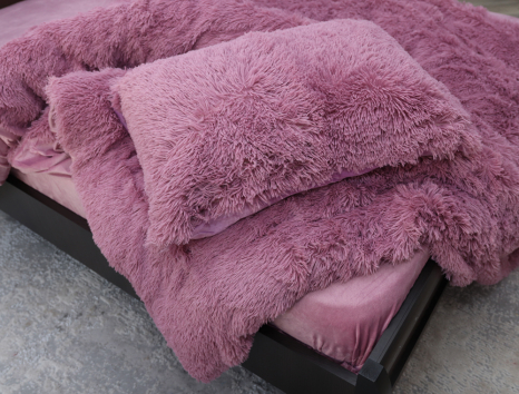 Евро-макси набор постельного белья 200*230 Плюш Травка №EL-07 Черешенка™