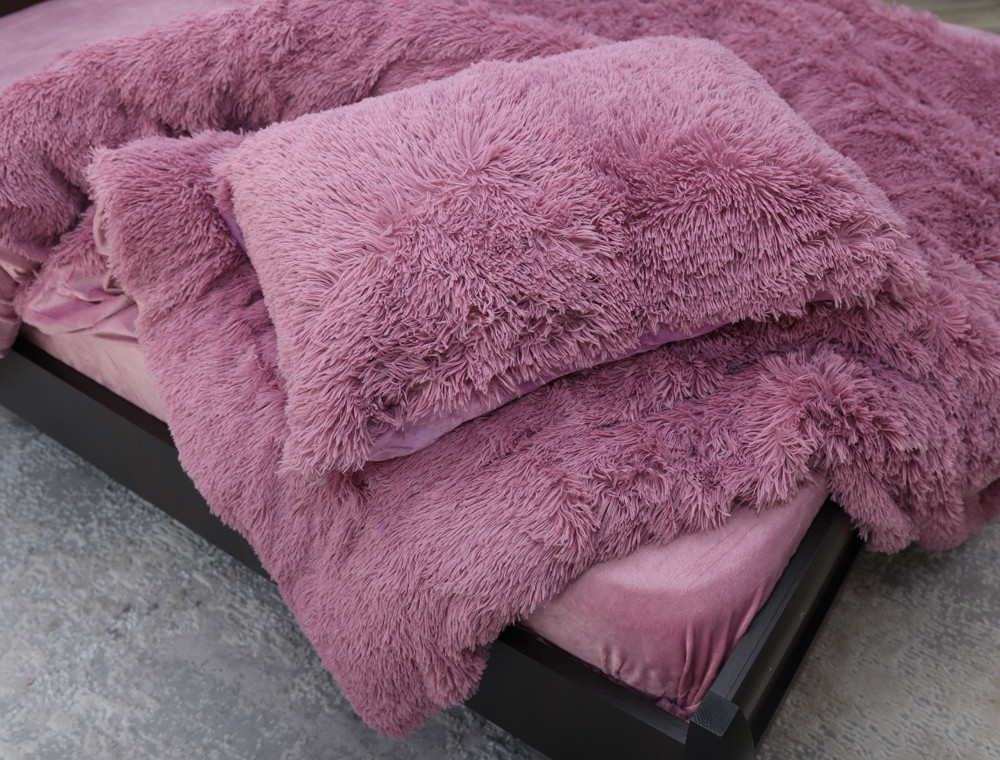 Евро-макси набор постельного белья 200*230 Плюш Травка №EL-07 Черешенка™