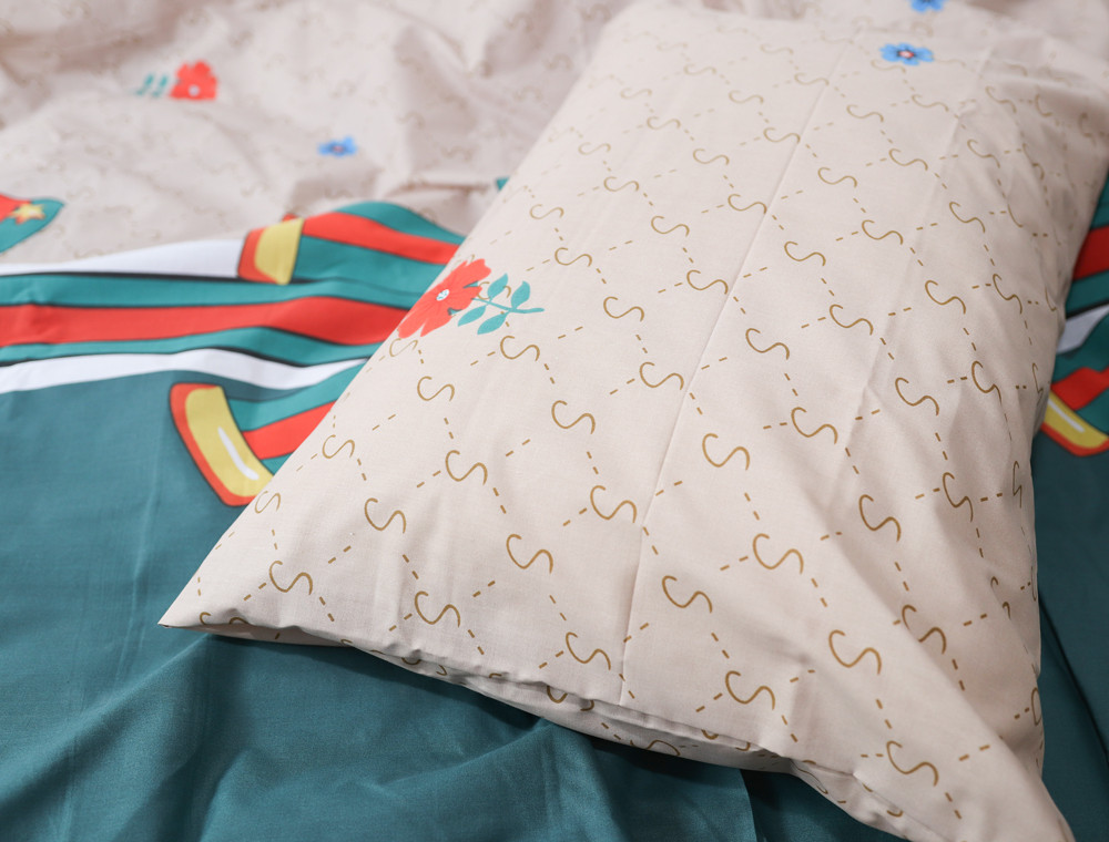 Полуторний набір постільної білизни 150*220 із Бязі "Gold" №154716 Черешенка™