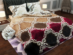 Полуторний набір постільної білизни 150*220 із Бязі "Gold" №151424AB Черешенка™