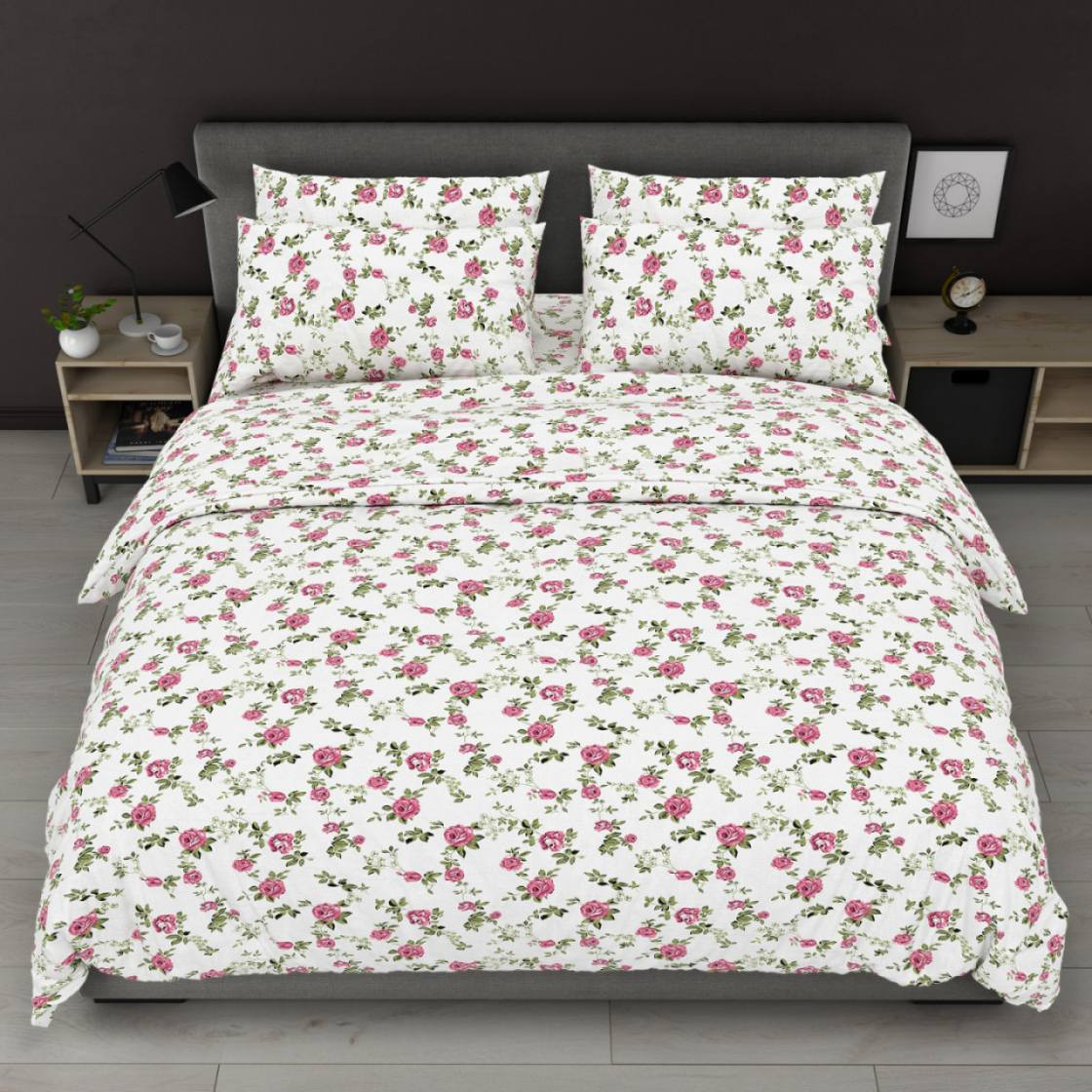 Тканина для постільної білизни Бязь "Gold" Lux GL8169Pink