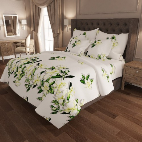 Тканина для постільної білизни Бязь "Gold" Lux GL6912white