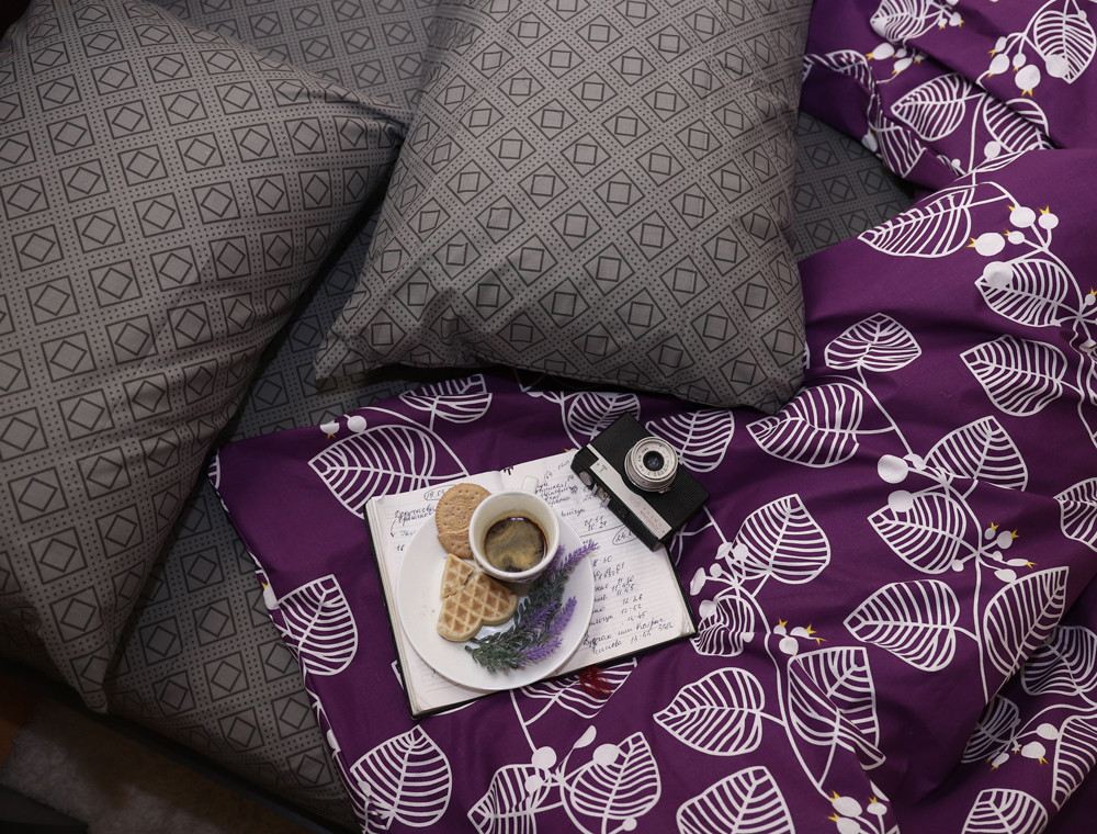 Полуторный набор постельного белья 150*220 из Бязи "Gold" №151539AB Черешенка™