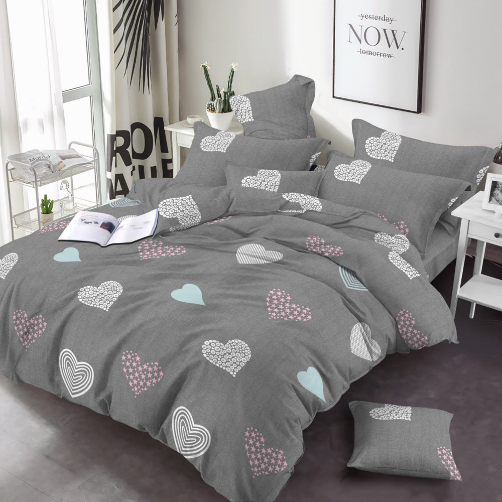 Тканина для постільної білизни Бязь "Gold" Lux GL1737grey