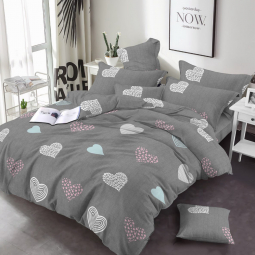 Тканина для постільної білизни Бязь "Gold" Lux GL1737grey