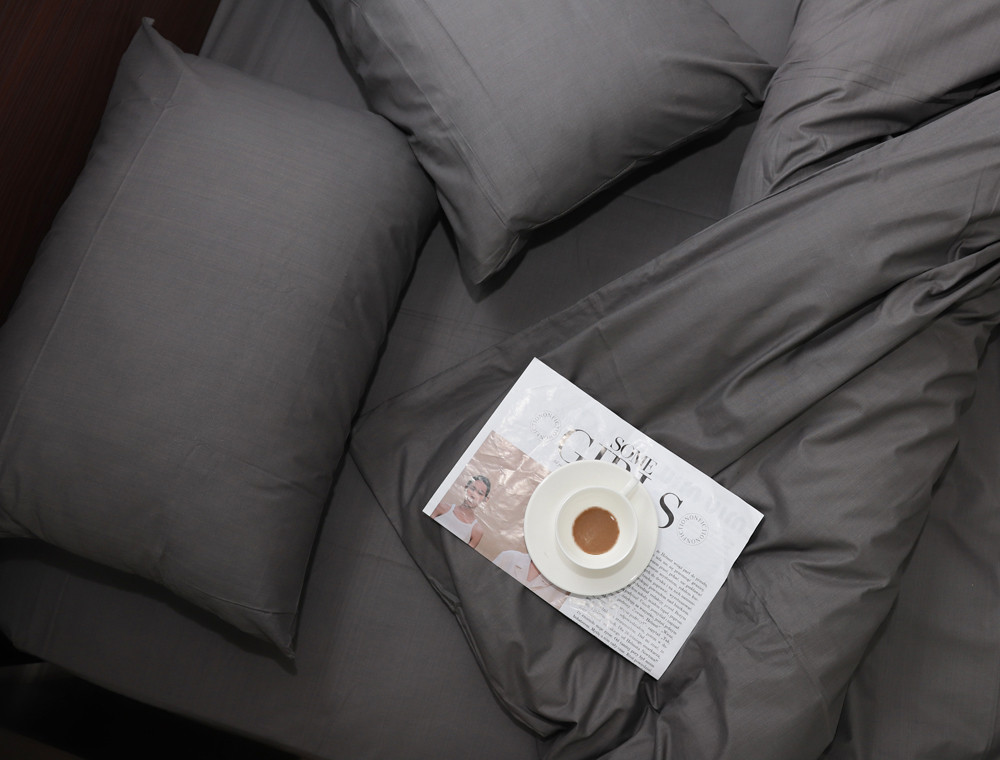 Сімейний набір однотонної постільної білизни із Бязі "Gold" №155522 Черешенка™