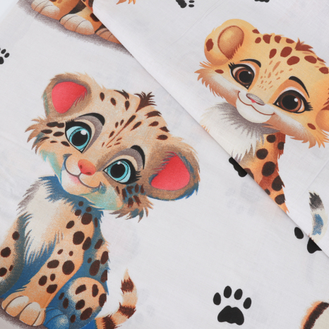 Ткань для постельного белья Бязь "Gold" Lux детская GLB8127white