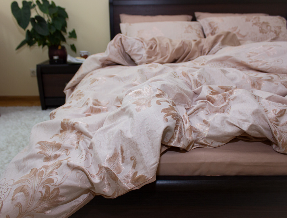 Євро-максі набір постільної білизни 200*220 із Жакарду №021AB KRISPOL™