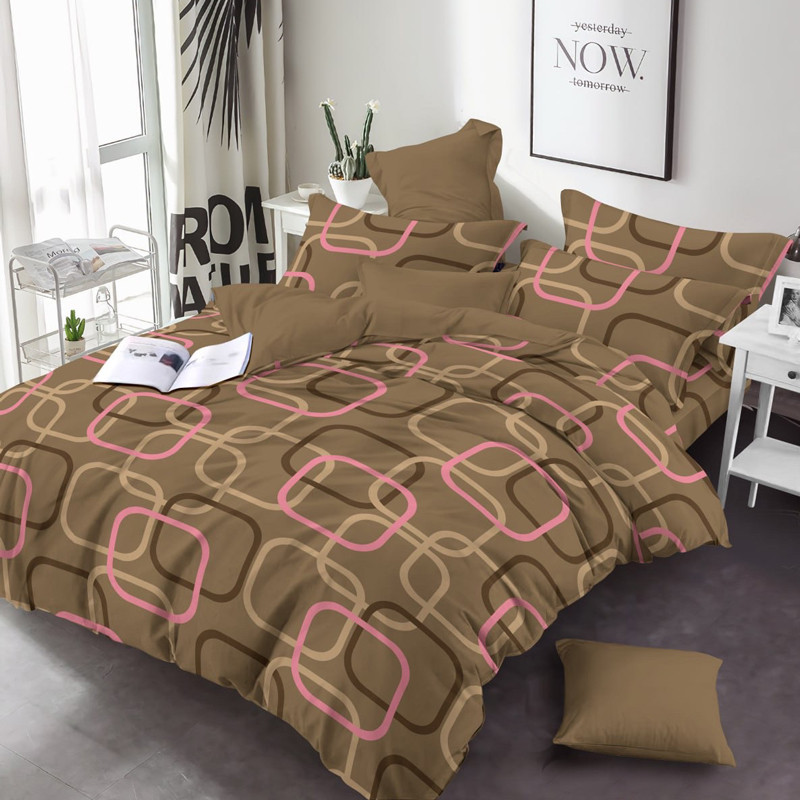 Ткань для постельного белья Бязь "Gold" Lux GL3406brown