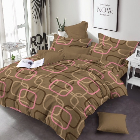 Тканина для постільної білизни Бязь "Gold" Lux GL3406brown