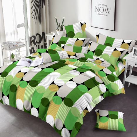 Ткань для постельного белья Бязь "Gold" Lux GL3527green