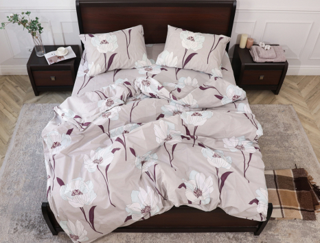 Двоспальний набір постільної білизни 180*220 із Бязі "Gold" №151518 Черешенка™