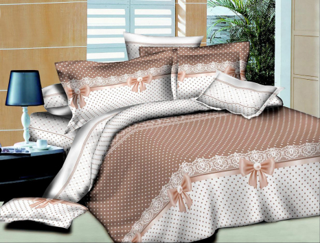 Сімейний набір постільної білизни із Бязі "Gold" з простирадлом на резинці №146917 Черешенька™