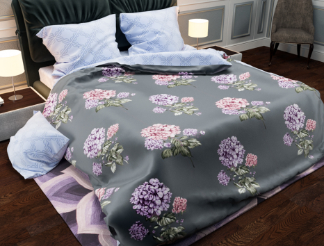 Тканина для постільної білизни Бязь "Gold" Lux GL1868grey (A+B) - (50м+50м)