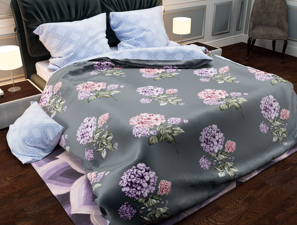 Тканина для постільної білизни Бязь "Gold" Lux GL1868grey (A+B) - (50м+50м)