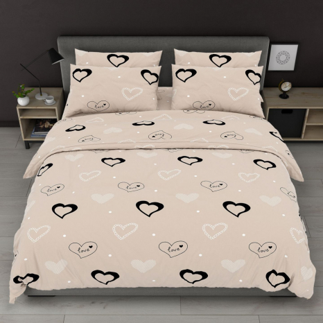 Тканина для постільної білизни Бязь "Gold" Lux GL8224beige