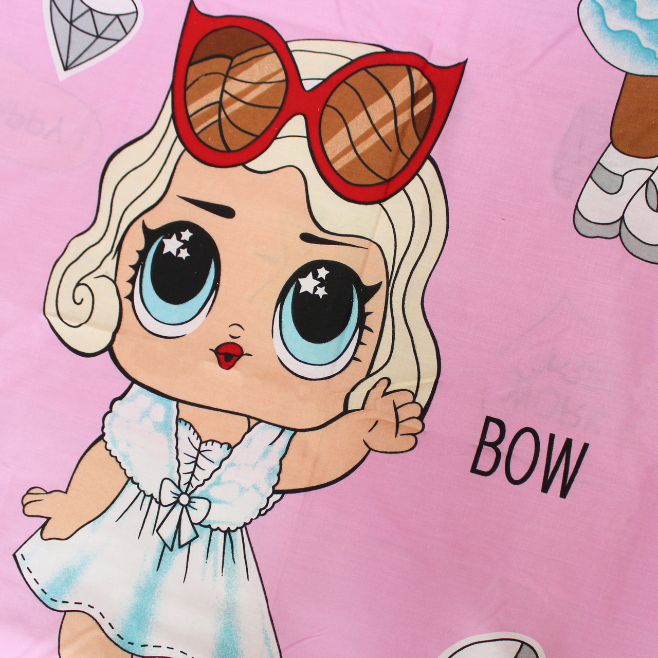 Ткань для постельного белья Бязь "Gold" Lux детская "Мисс Бэби" GLB214