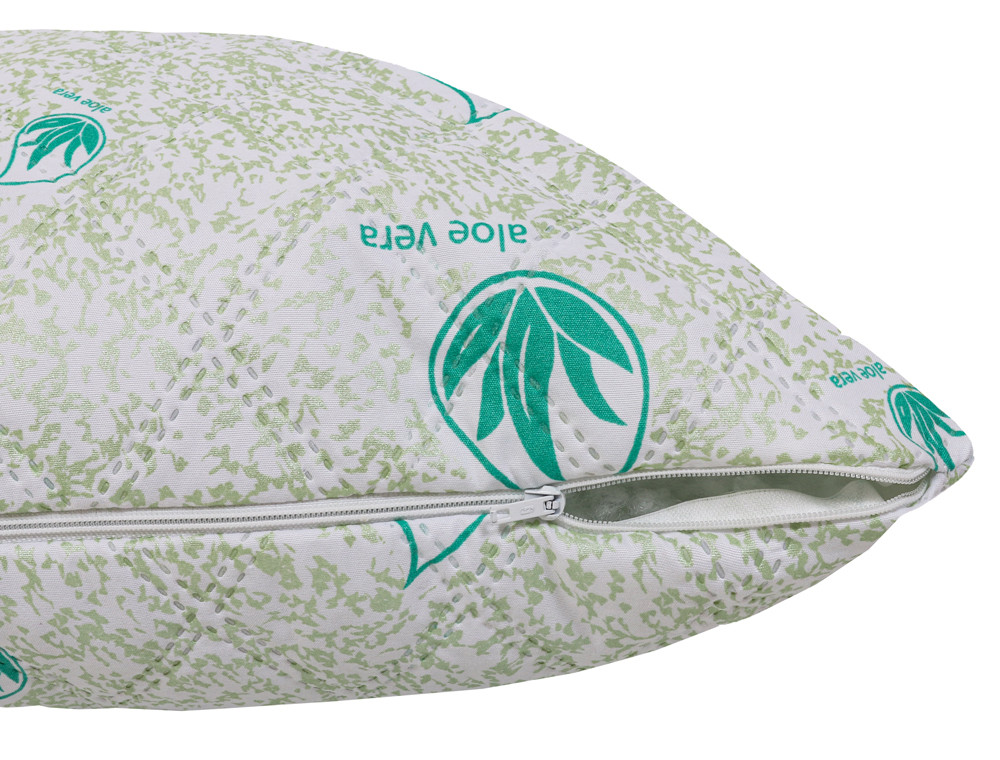 Подушка стьобана на блискавці 50*70 мікрофібра/холлофайбер №5070-6