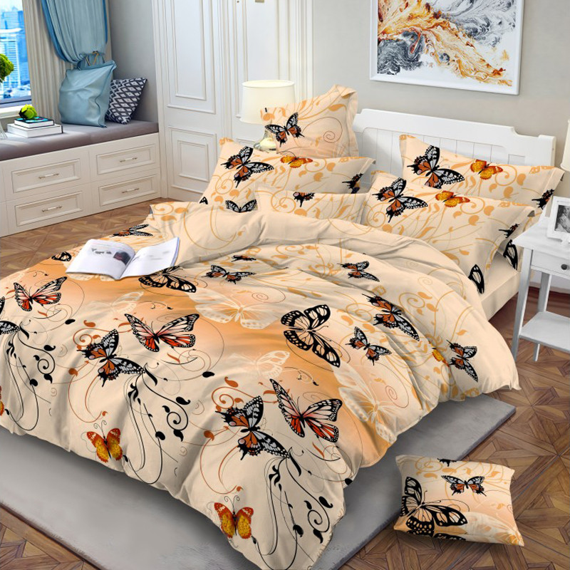 Тканина для постільної білизни Бязь "Gold" Lux GL2004orange