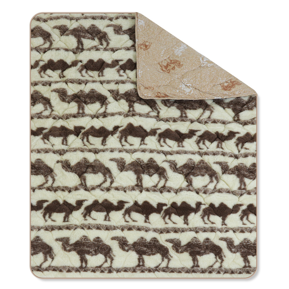 Двоспальна ковдра-плед верблюжа вовна №42001