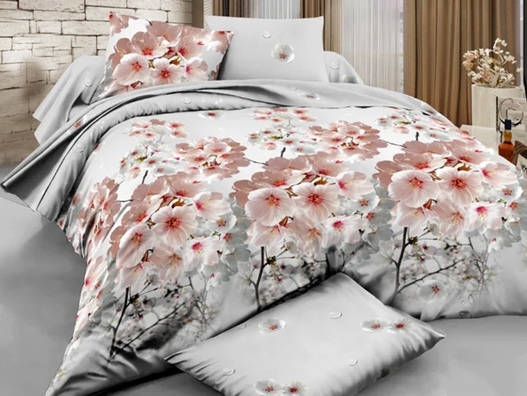 Полуторний набір постільної білизни 150*220 із Ранфорсу №18800AB Черешенка™