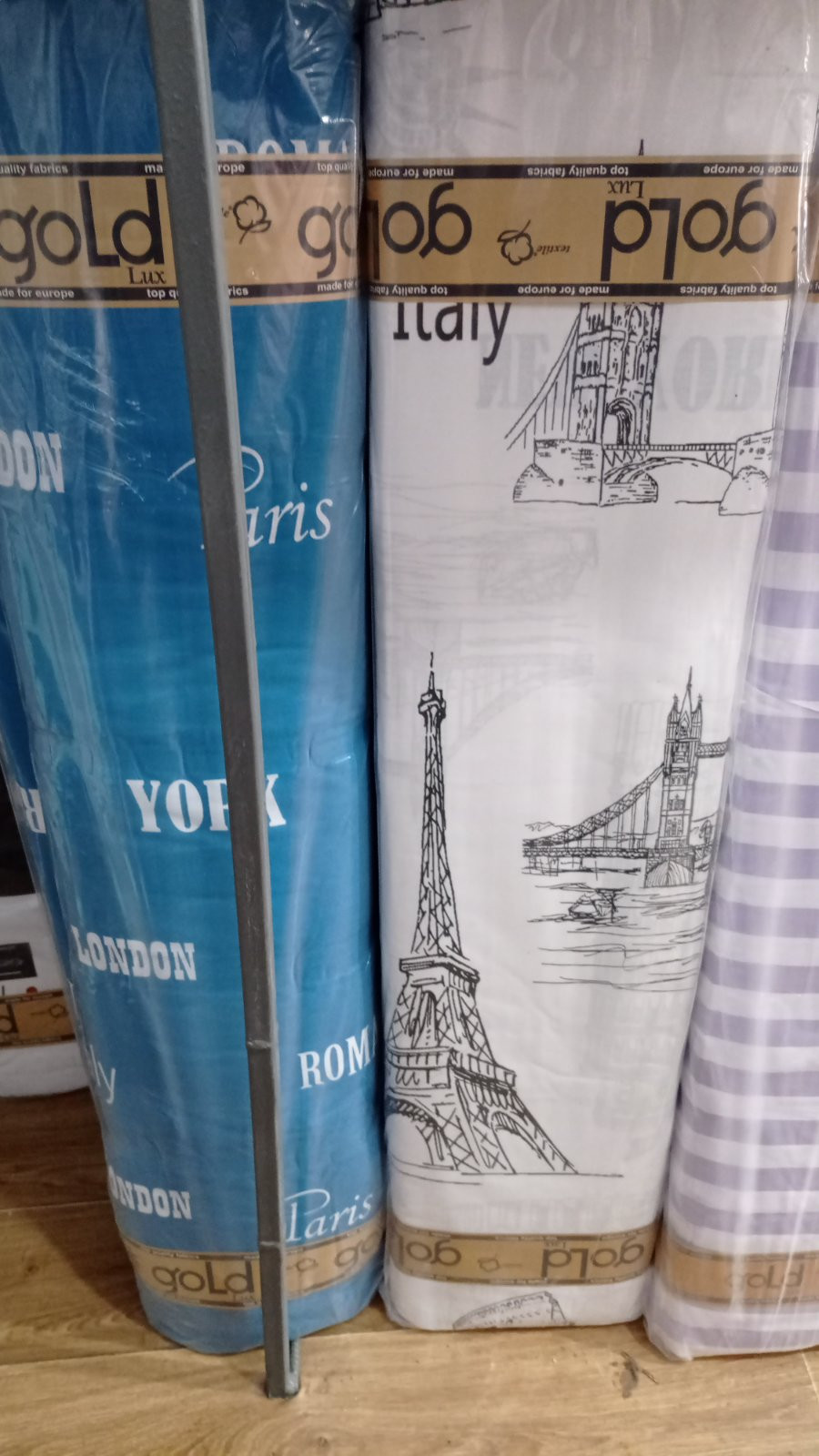 Тканина для постільної білизни Бязь "Gold" Lux "Пам'ятники архітектури світу" GL1404 (A+B) - (50м+50м)