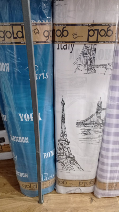 Тканина для постільної білизни Бязь "Gold" Lux "Пам'ятники архітектури світу" GL1404 (A+B) - (50м+50м)