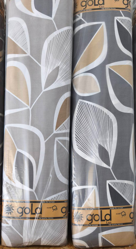 Тканина для постільної білизни Бязь "Gold" Lux GL1086grey (A+B) - (50м+50м)