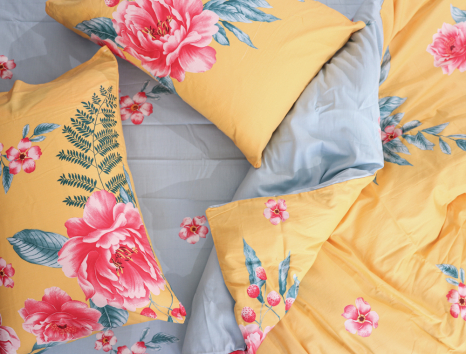 Полуторный набор постельного белья 150*220 из Сатина №44124AB Черешенка™