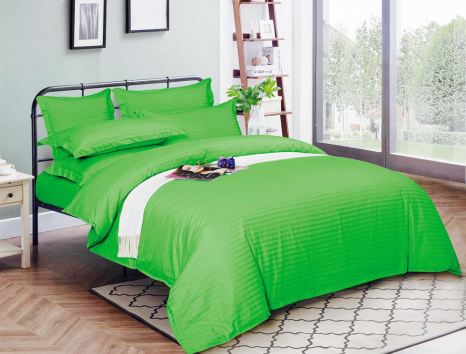 Двоспальний набір постільної білизни 180*220 зі Страйп Сатину №547488 KRISPOL™