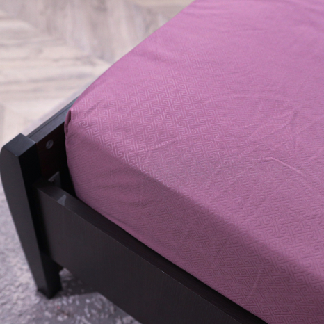 Простирадло на резинці (160*200*25) орнамент на рожевому №2317