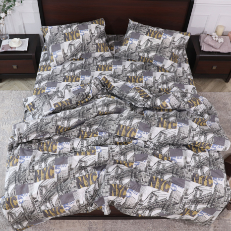 Двоспальний набір постільної білизни 180*220 із Бязі "Gold" №155029 Черешенка™