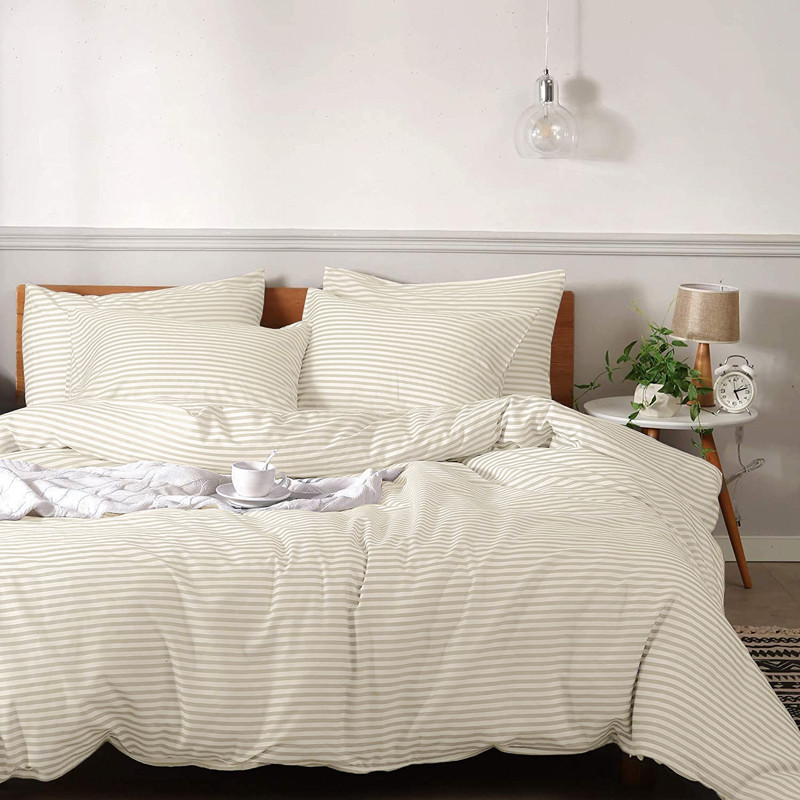 Євро-максі набір смугастої постільної білизни 200*220 із Бязі "Gold" №156612 Черешенка™