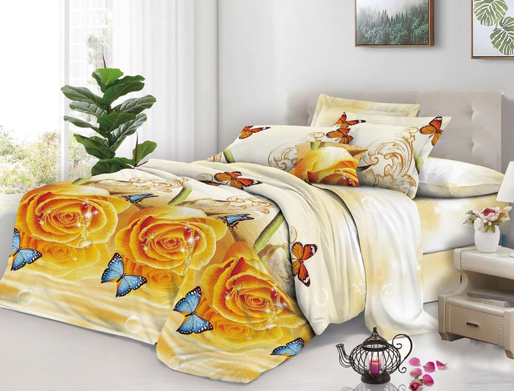 Сімейний набір постільної білизни 240*220 із полікотону №201513 Черешенька™